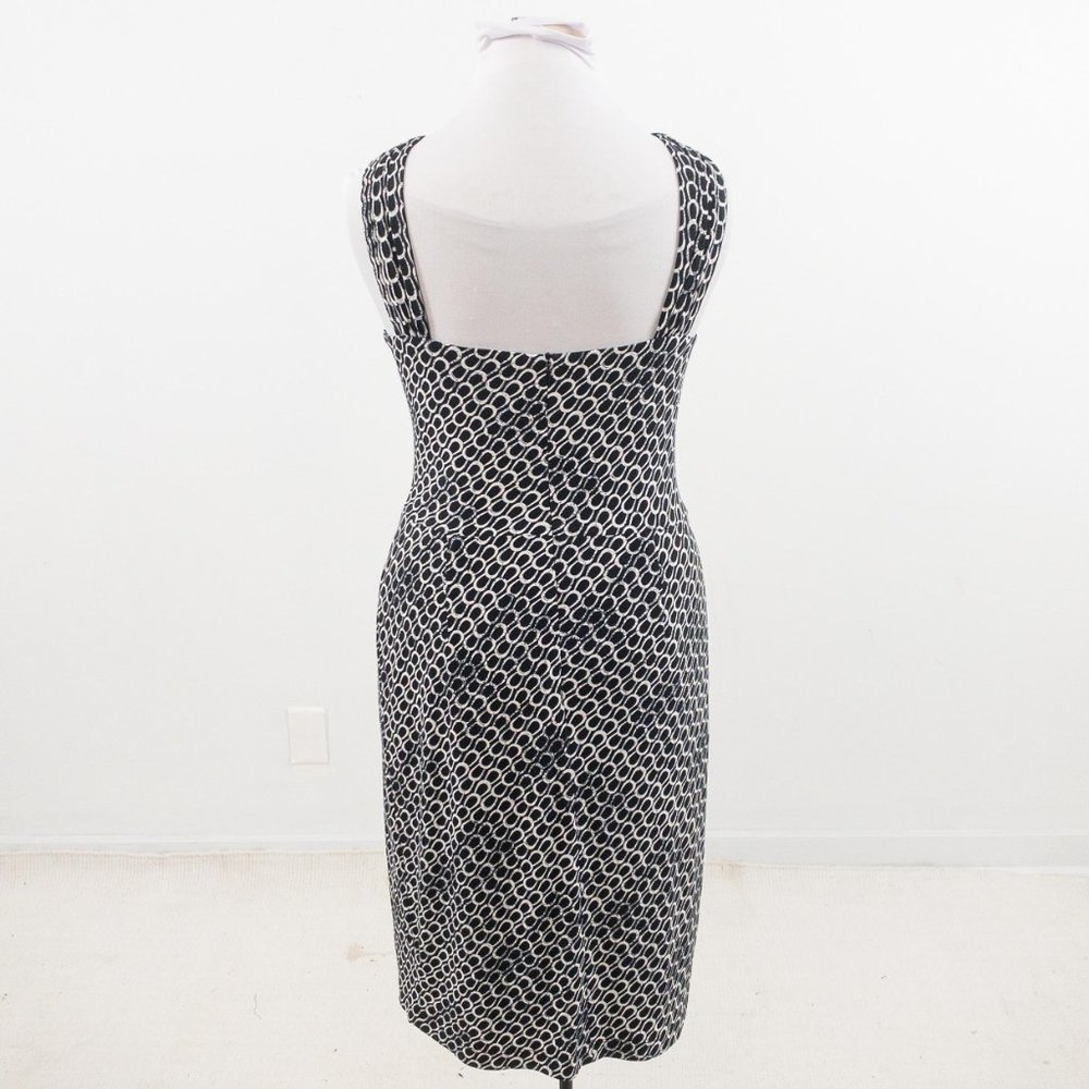 David Meister L Geometric Print Midi Dress Black - Picture 5 of 9